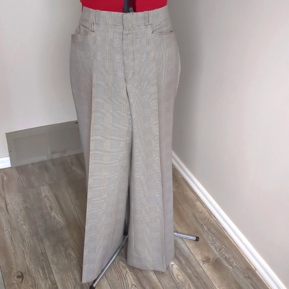 Vintage Checked Flared Pants - Picture 1 of 8